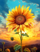 Huacan New Arrivals Diamond Embroidery Flower DIY Full Drill Mosaic Sunflower Sunset Complete Kit Handmade Gift Home Decor