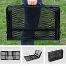 Campingtisch Eisennetz Klapptisch Tragbarer Outdoor-Camping mit anhebbarem Regal Aluminiumlegierung Esstisch