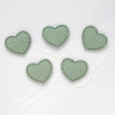50pcs 21x25/32x37mm Padded Corduroy Fabic Heart Appliques for DIY Hat Clothes Leggings Sewing Supplies Headwear Decor Patches