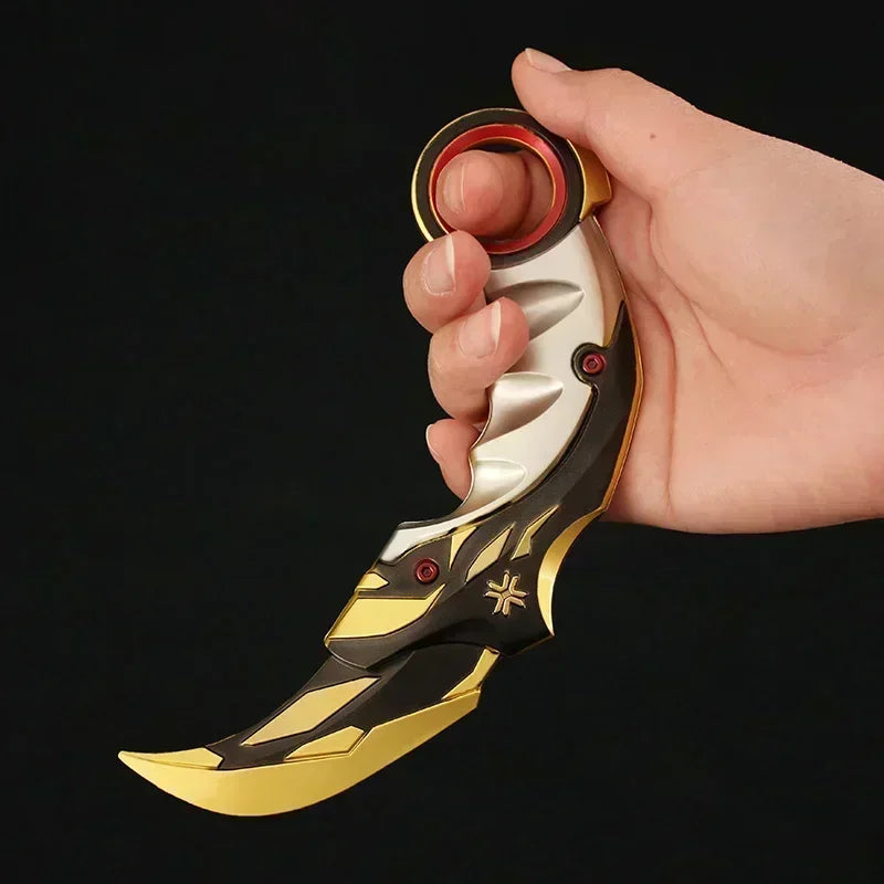 16cm Valorant Karambit Prime Reaver Weapon Model Metal Uncut Toys Claw Knife Sword Cosplay Game Peripherals Boys Gifts