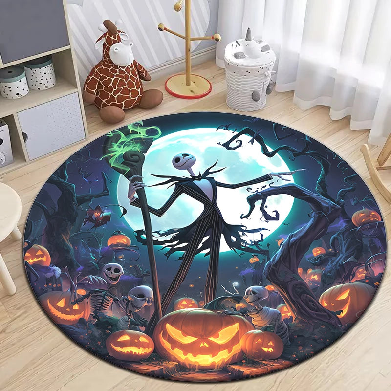 The Nightmare Before Christmas HD Printed Round Carpet.exquisite, Living Room,bedroom,sofa,entry Door Mat.table,chair,gift,Rug