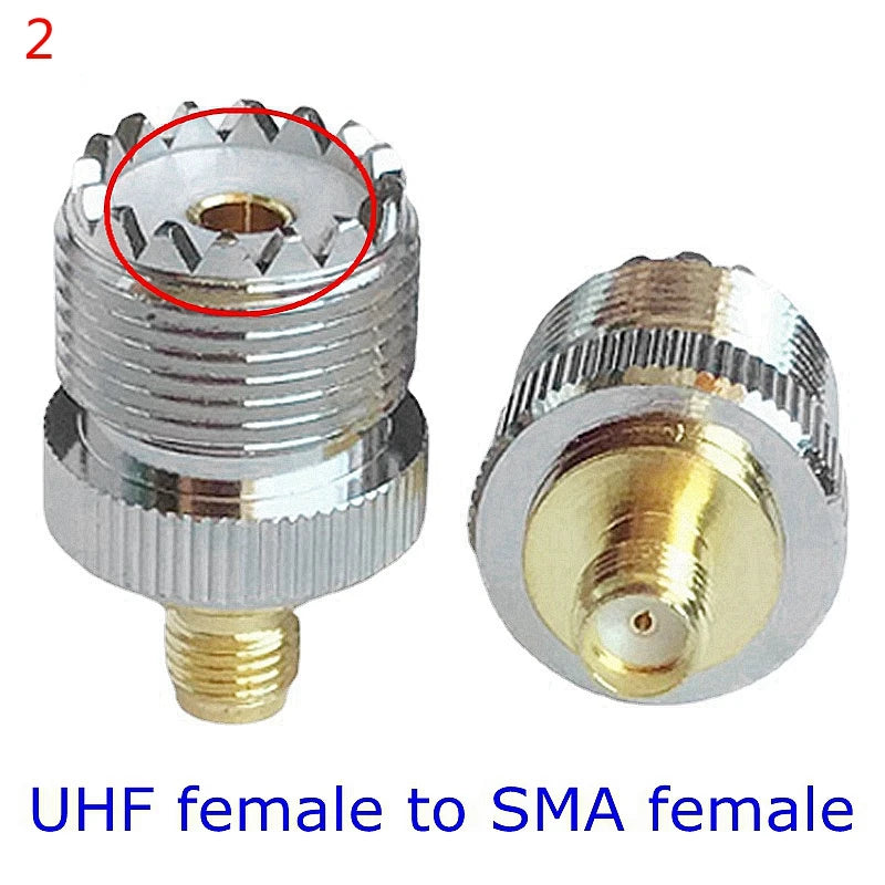 1Pcs UHF SO239 PL259 Connector SL16 UHF SO-239 PL-259 To SMA BNC Flange UHF Male Female Connector Adapter Test Kit Copper Brass