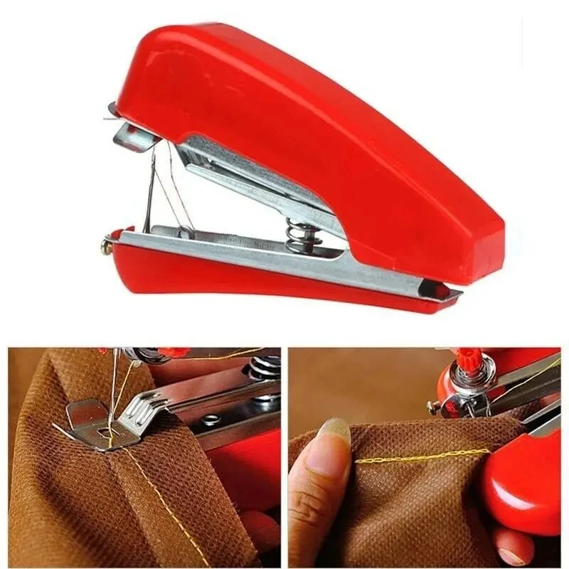 1Pc Mini Sewing Machines Needlework Cordless Hand-Held Clothes Useful Portable Manual Sewing Machines Handwork Tools Accessories
