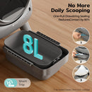 Amicura CuraX1 80+8L Self Cleaning Litter Box Open Top Automatic Toilet for Cats Cat Automatic Toilet Special Large  APP Control