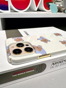 Cute Cartoon Bear Case for iPhone 15 14 13 Pro Max 12 11 Pro Plus 7 8 Shockproof Protective Hard Acrylic Cover New Products
