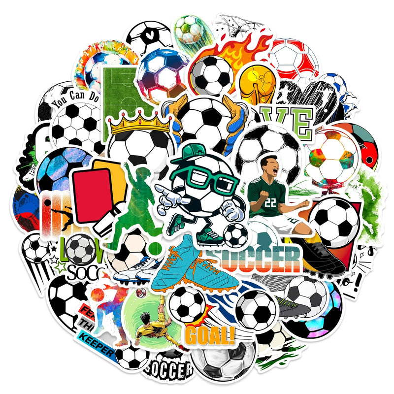 10/25/50pcs Graffiti Soccer Football Stickers for DIY Scrapbooking Phone Laptop Guitar Travel Luggage Car Skateboard Helmet