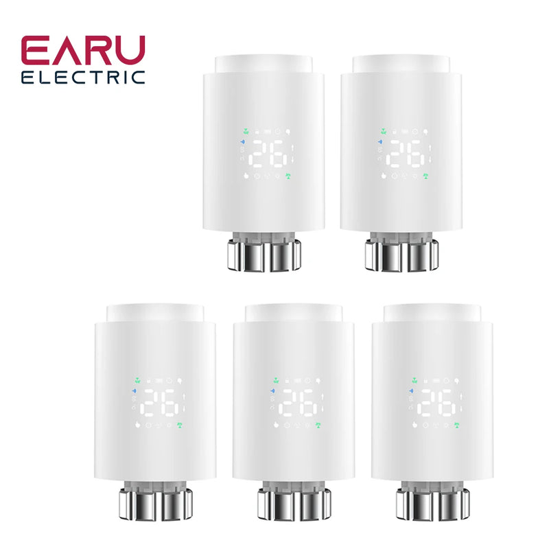 Tuya Smart ZigBee Radiator Actuator TRV Programmable Thermostatic Radiator Valve App Remote Temperature Controller Support Alexa