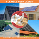 CP-SETUNO Solar Panel Mounting Set, Photovoltaic Mounting Rail for 1/2/4 Solar Panel, 300 mm Aluminum Mounting Rail, for 30/35 m