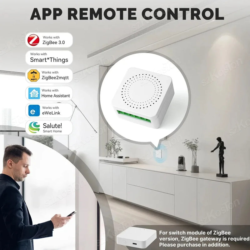 Diy Smart Wireless WiFi Zigbee Switch Module Smart Home Automation Remote Control Relay Zigbee Switch Alexa Smart Things eWelink