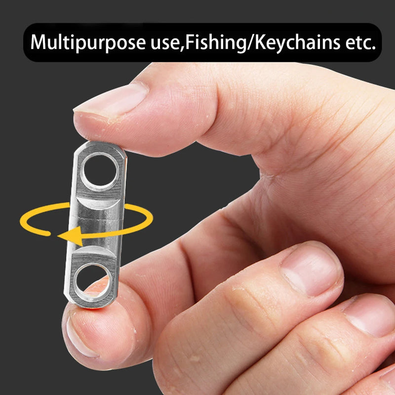 DNDYUJU 3-6pcs Solid Swivels for Fishing Ring Column Rotating Bearing Swivels Fishing Hooks Lures Connector Fishing Accessories