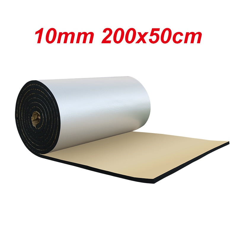 200*50cm 5/7/10mm Car Sound Mat Proofing Deadener Heat Noise Insulation Deadening Mat Hood Closed Cell Foam Accessories