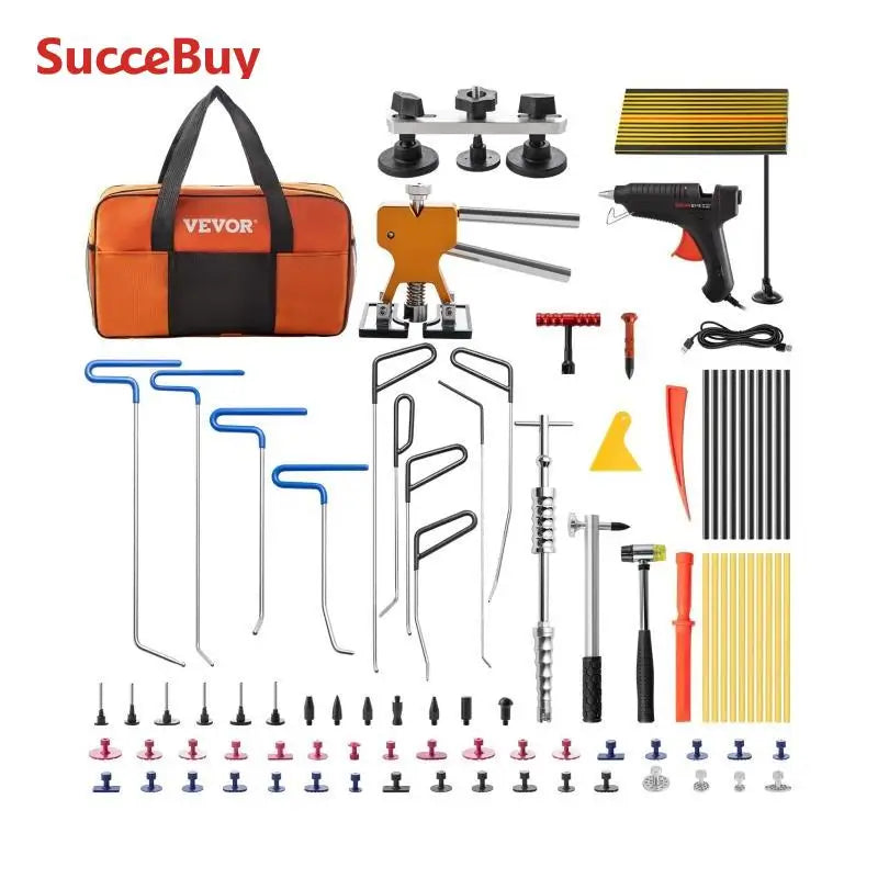 SucceBuy Paintless Dent Removal Rods Stainless Steel Rods Car Dent Repair Kit Glue Puller Kit for Auto Dent Removal Door Dings