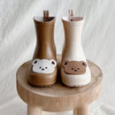 Toddler Kids Rain Boots Waterproof Non-Slip Children Rubber Shoe Cartoon Cute Bear Rabbit Boys Girl Baby Middle Tube Water Shoes