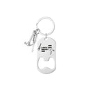 Beer Bottle Opener Stainless Steel Keychain Pendant Father's Day Gift