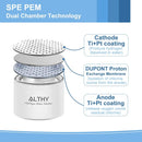 ALTHY Hydrogen Rich Water Generator Bottle Cup - DuPont SPE PEM Dual Chamber Maker lonizer - H2 Inhalation device