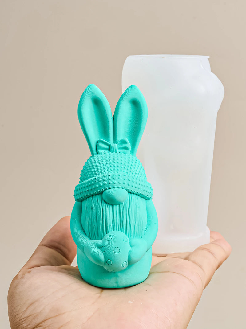 3D Beard Dwarf Easter Egg Silicone Mold Scented Candle Making Supplies Handmade Soap Plaster Ornaments Molds Home Party Decor