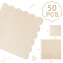 50-300PCS Paper Napkins Disposable Party Napkin Beverage Napkins Scalloped Cocktail Napkins for Wedding Dinner Birthday 5x5Inch