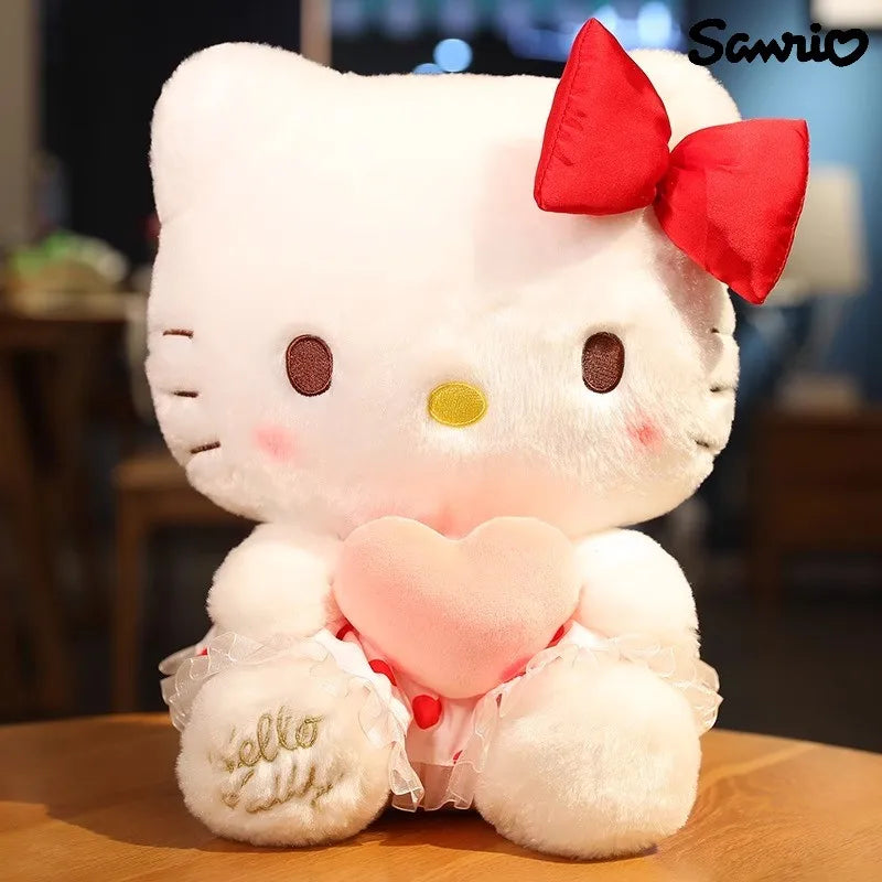 Sanrio Hello Kitty Kuromi Melody Throw Pillow Stuffed Toys Cute Plush Toys Kawaii Baby Gifts Christmas Children Dolls For Girl