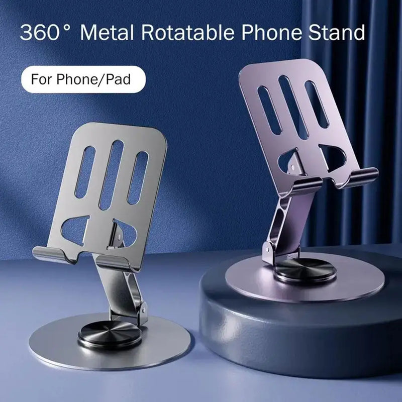 All Metal Aluminum 360 Rotation Tablet Holder Portable Adjustable Folding Flexible Phone IPad Universal Holder Stand Mobile W1F4