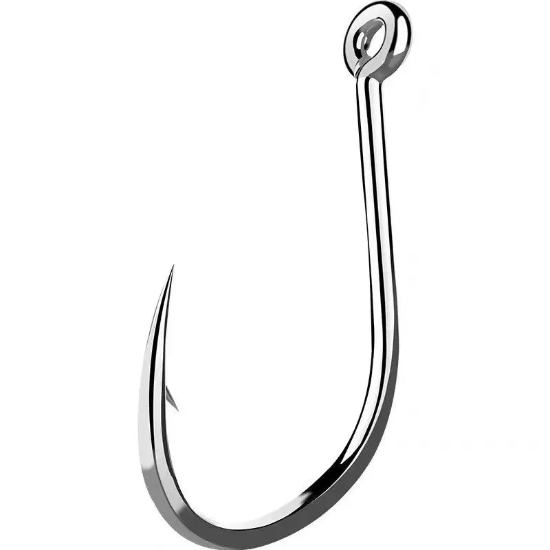 400 Pcs High Carbon Steel Fishing Hooks Wide Gap Offset Fishing Hook Set for Saltwater and Freshwater with 10 Sizes