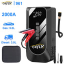 GKFLY Car Jump Starter Portable  Power Bank Air Compressor 150 PSi Tire Inflator Auto Portable Battery Starter for Cars