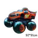 Cartoon Car Balloons Train Fire Truck Tank Engineering Car Tractor Aluminum Film Balloon Birthday Party Baby Shower Toy