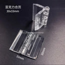 10Pcs/5pcs/set 25X33MM/30X34MM/45X38MM Transparent Plastic Folding Hinges Durable Clear Acrylic Hinge Tools