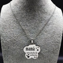 Mama Stainless Steel Chains Necklace for Women Black Enamel Statement Necklace Jewelry dia de la madre Mother's Day Gift N719S01