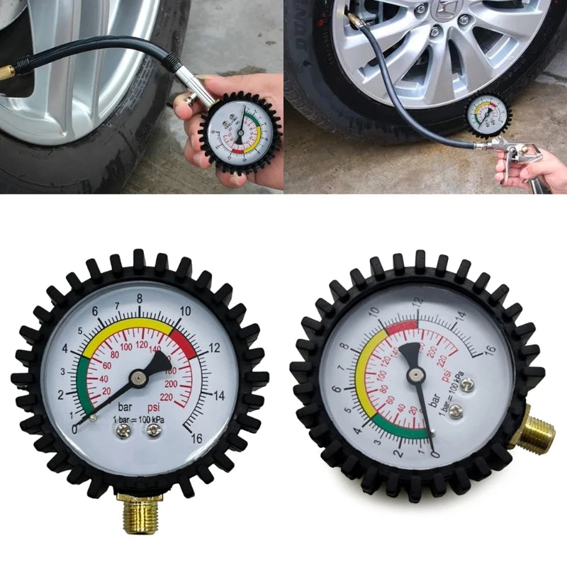 Upgraded Tire Pressure Gauge LCD Display High- Air Pressure Gauge Tire Gauge for Car Trucks Tires with Copper Connectors