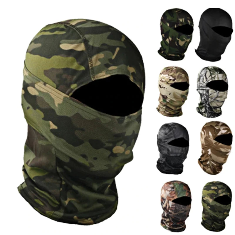 Balaclava Full Face Mask CS Wargame  Hunting Cycling Sports Helmet Liner  Multicam CP Scarf#