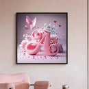 Huacan New Arrivals Diamond Painting Crown Letters  Full Drill Mosaic Butterfly Alphabet Art Wall Decor For Home Craft Kit