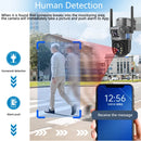 4K 4G SIM Card Dual Lens Solar Cameras 8MP Wireless Surveillance PTZ Battery Camera Color Night Vision PIR Detection  V380 Pro