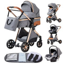Newest Baby Stroller 3 in1 Multifunctional Stroller Easy Folding Travel Portable Baby Carriage Safety Seat EU Standard