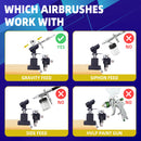 OPHIR Airbrush Holders with 1/8 & 1/8 Splitter for 4pcs of Gravity Airbrush for Model Paint Hobby Craft Cake Painting AC121