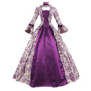 The Masquerade | Lace-Up Victorian Maxi Gown with Ruffled Bodice