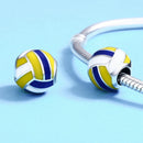 BISAER 925 Sterling Silver Ball Series Charm Football Volleyball Tennis Basketball Dumbbel Pendant Fit Bracelet DIY Fine Jewelry