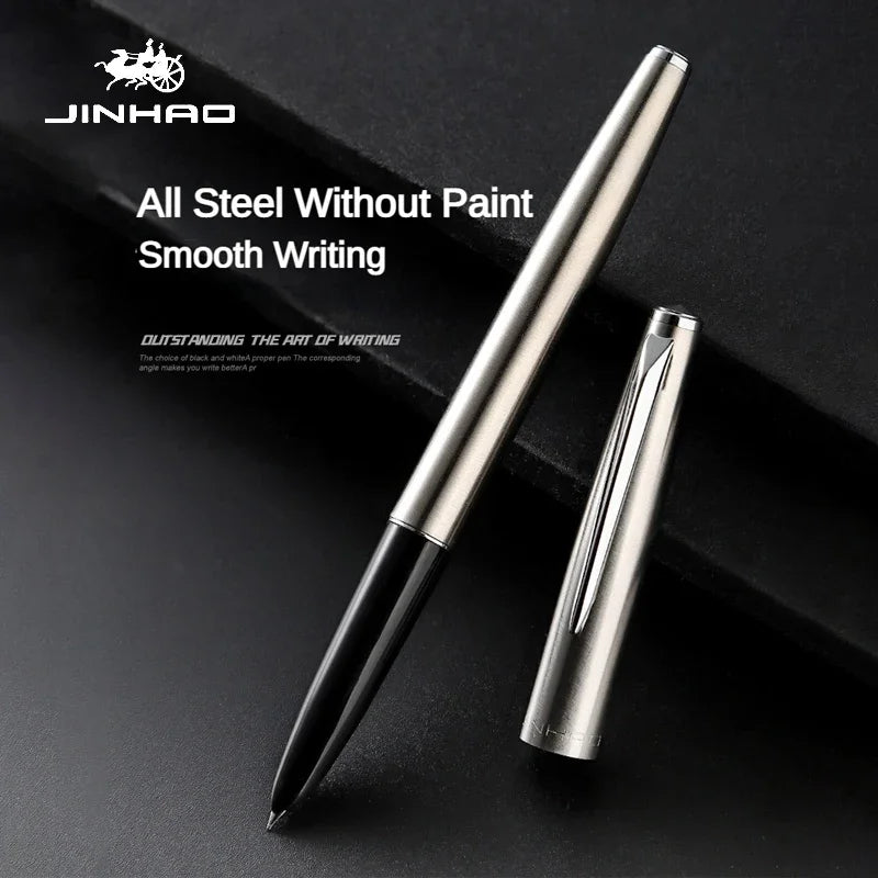 Jinhao 911 Fountain Pen Luxury All-Steel Body Elegant Calligraphy Ink Pens EF Nib Business School Office Supplies Stationery