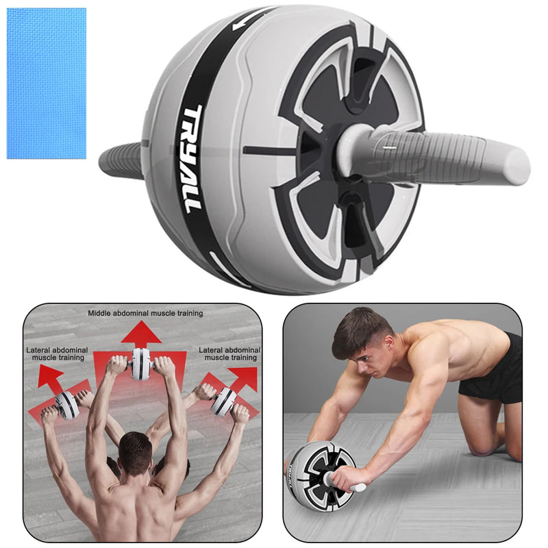 Abdominal Rebound Core Strength Trainer Antislip Rebound Wheel Detachable Gym Roller For Portable Home And Gym Fitness Equipment