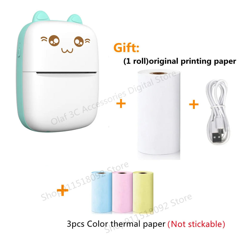 NEW Mini Portable Printer Thermal Adhesive Label Printers Photo Sticker Impresora Portátil Inkless Print For Mobile IOS Android