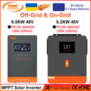 PowMr 6.2KW 4.2KW 6.5KW 4.5KW Off-Grid Hybrid Solar Inverter 48V 24V to 230VAC MPPT 120A 130A 150A Charger Low Start PV 55/60VDC