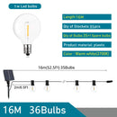 7-25M Festoon Solar LED Globe G40 String Light Fairy Outdoor For Christmas Party Garden Decor Garland Lamp Street Patio Backyard