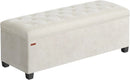 SONGMICS Storage Ottoman Bench, Ottoman Foot Rest with Legs, 40 x 110 x 40 cm, End of Bed Bench, Storage Chest, for Living Room