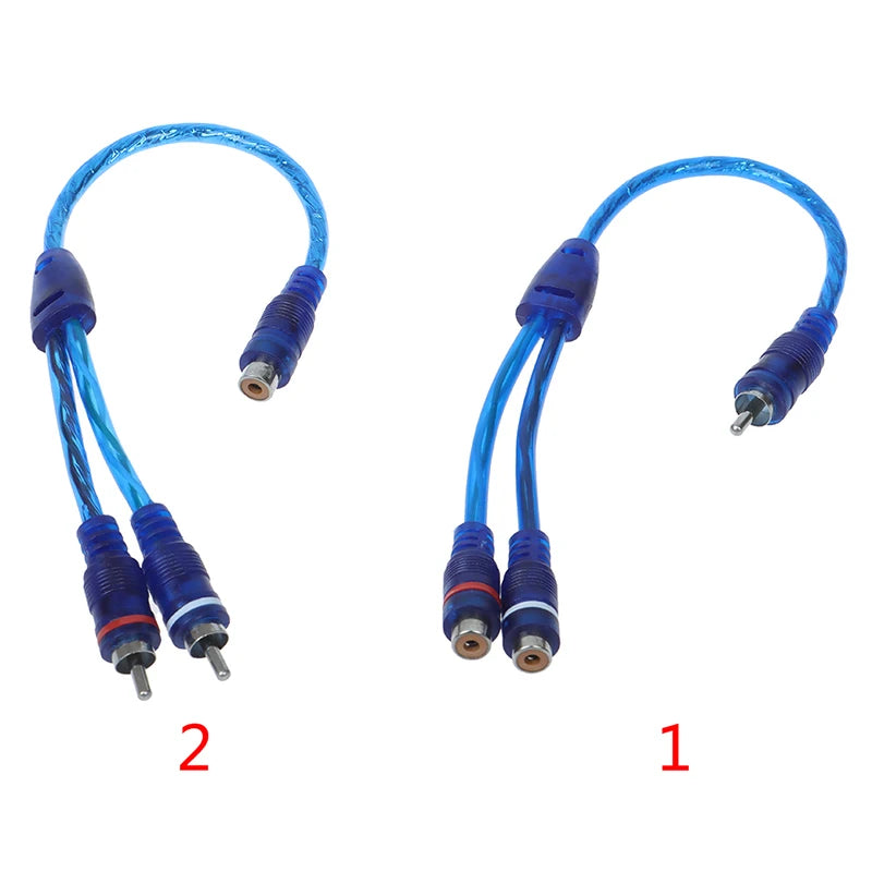 Car MP3 Audio RCA Y Splitter Cable Adapter Cord Converter for Car AUX Amplifier