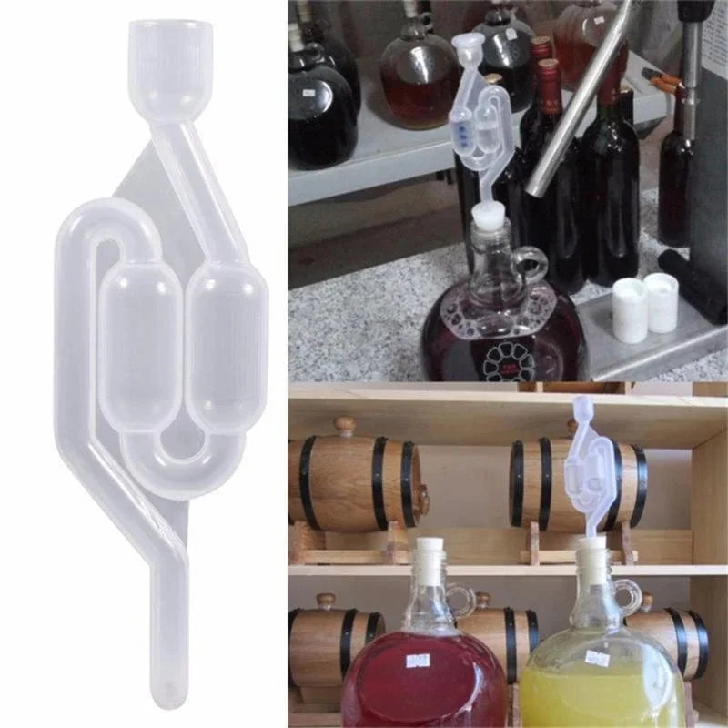 S-Shape Airlocks ,Homebrew Bubble Airlock Carboys Stopper Fermenter Seal Valve with Food Grade Grommets Wine Making Equipment