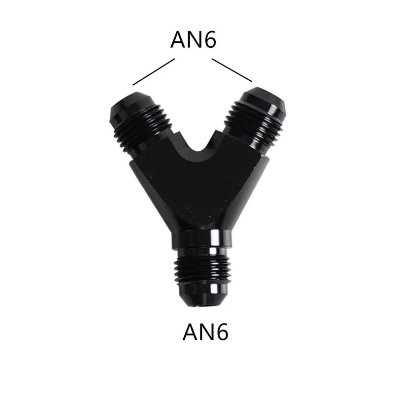 UniversalY Adapter Block Male Thread Fuel Hose Fitting Adapters AN4 AN6 AN8 AN10 Tee oil pipe joint Aluminium Easy to install