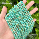 Natural Peru Turquoise 6mm 8mm 10mm A+ Smooth Round Loose Beads For Making Jewelry DIY Necklace Bracelet Wholesale