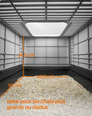 Feandrea Hidden Cat Litter Box, Cat Litter Tray with Hood, Slide-Out Tray, Scoop, Brush, Spacious for Large Cats