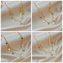 XIYANIKE 316L Stainless Steel Necklaces for Women European American Style Round Pendant Female Necklace Water Proof Lady Jewelry
