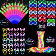 The Neon Carnival | 260-Piece Glowing Party Décor Set for Night Events