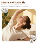 QCY Crossky C50 Clip On Earbuds Open Ear Wireless Bluetooth 6.0 Headphones 35H Playtime Earphones Comfortable for Fitness IPX5